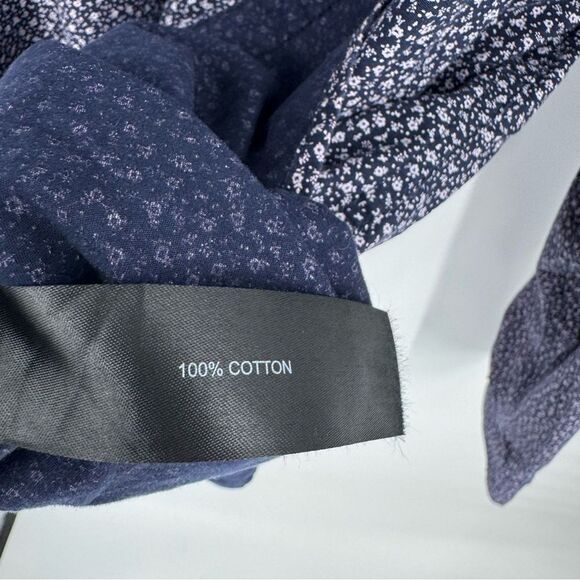 NWOT Denim & Flower Floral Long Sleeve Button Down Shirt Navy Extra Large - Picture 6 of 7